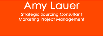 Amy Lauer Strategic Sourcing Consultant, Marketing Project Management
